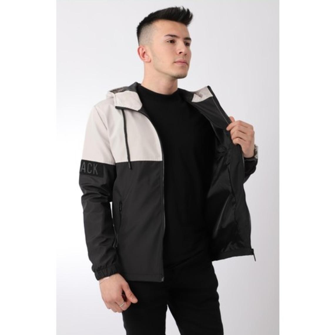 Stil Kombin Black Parçalı Kapüşonlu Mevsimlik Mont Pldp 2907
