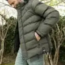 Buratti Slim Fit Suni Kürklü Peluş Astarlı Çıkarılabilir Kapüşonlu Şişme Erkek MONT 5761080 B