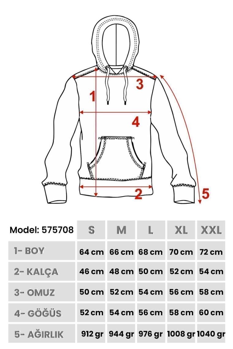 Buratti İçi Kürklü Kapüşonlu Sweat Slim Fit Erkek SWEAT 575708