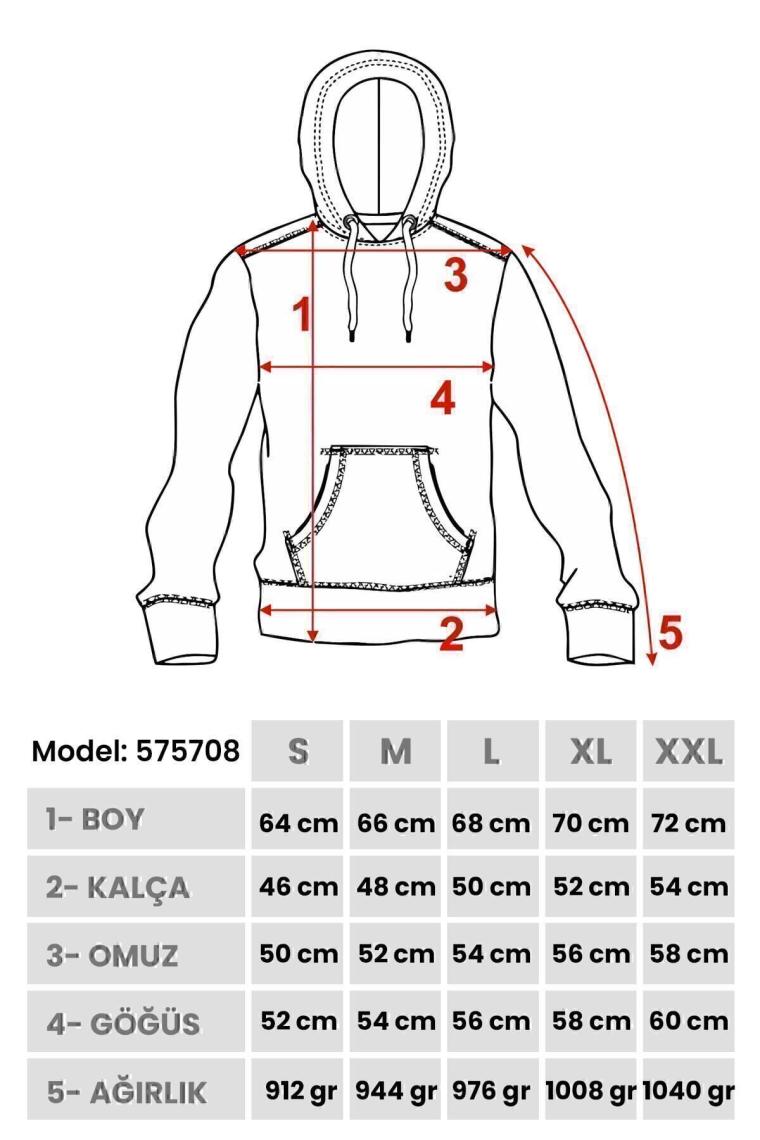 Buratti İçi Kürklü Kapüşonlu Sweat Slim Fit Erkek SWEAT 575708