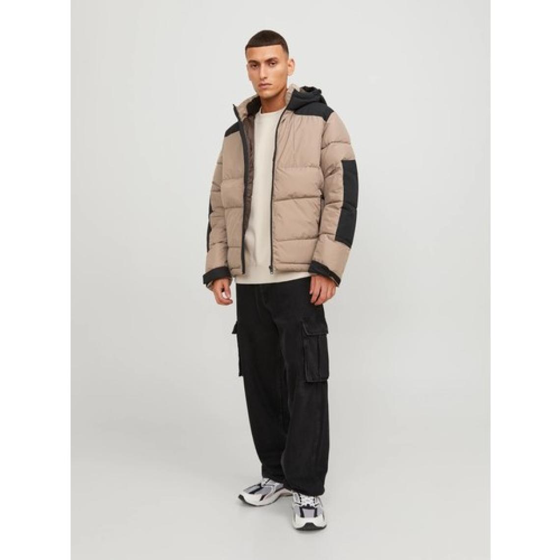 Jack & Jones Kapüşonlu Vizon-Black Erkek Mont 12214648