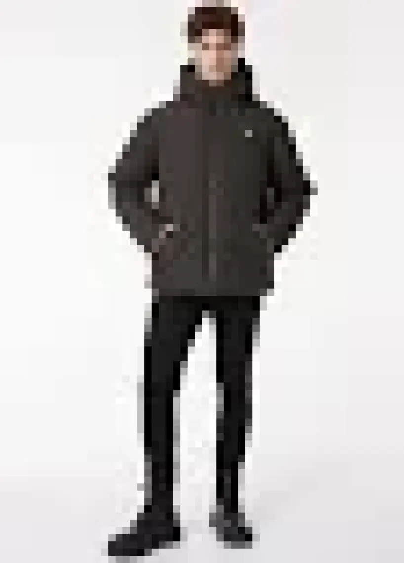 Lee Regular Fit Normal Kesim Kapüşonlu Haki Şişme Mont