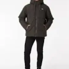Lee Regular Fit Normal Kesim Kapüşonlu Haki Şişme Mont