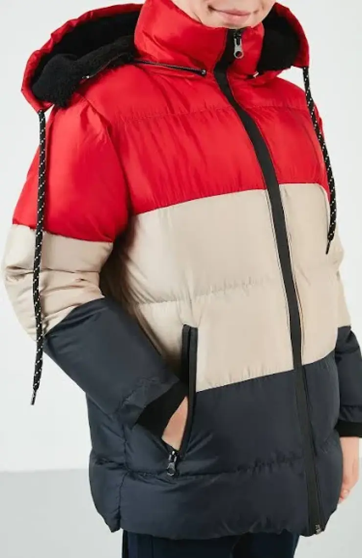 İçi Peluş Astarlı Çıkarılabilir Kapüşonlu Şişme Mont Erkek Çocuk MONT 57611967