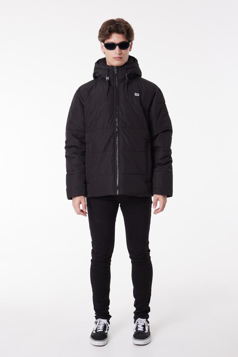 Lee Regular Fit Normal Kesim Kapüşonlu Haki Şişme Mont
