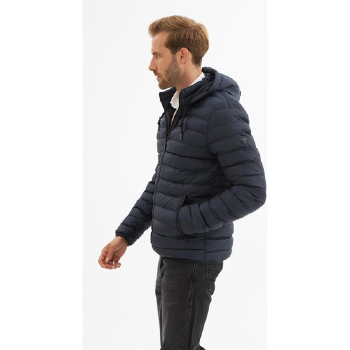 Danger Erkek Çıkarılabilir Kapüşonlu Basic Şişme Mont Lacivert - 32DNGR
