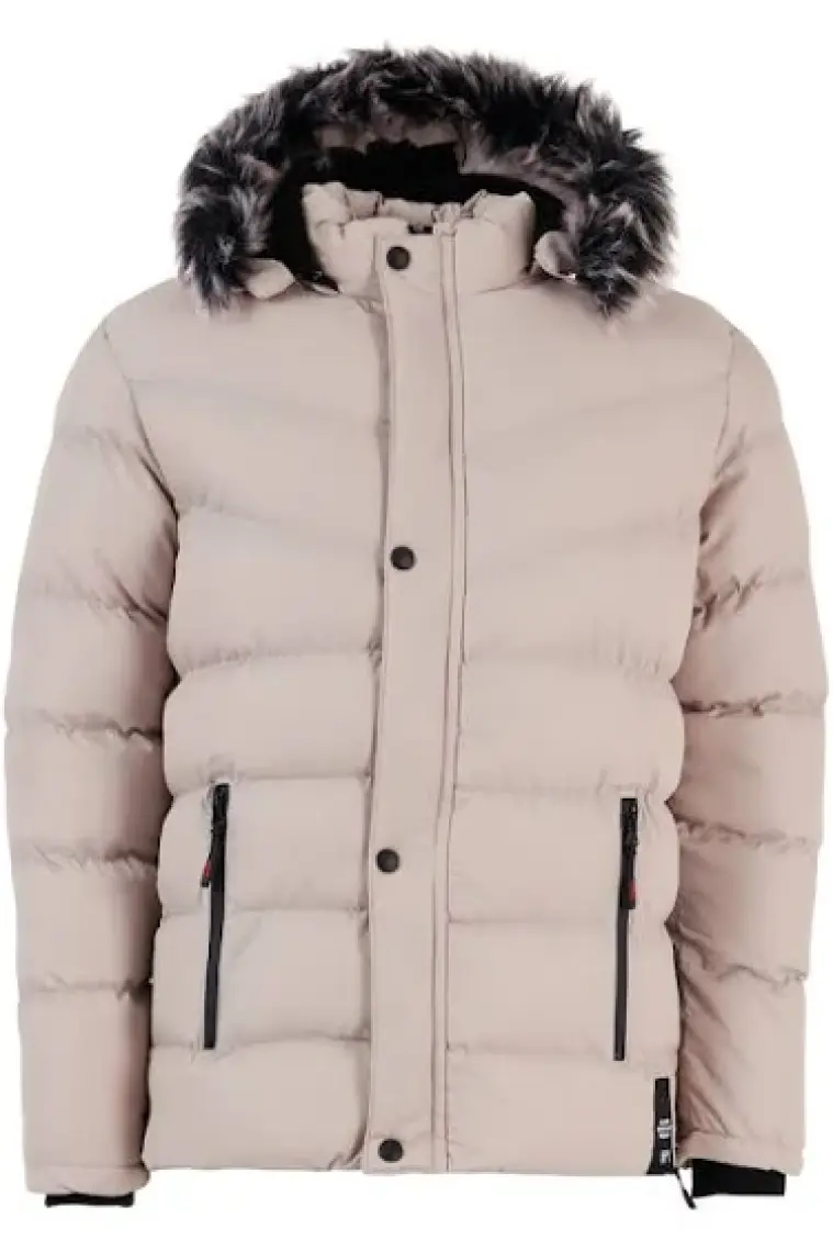 Buratti Slim Fit Suni Kürklü Peluş Astarlı Çıkarılabilir Kapüşonlu Şişme Erkek MONT 5761080 B