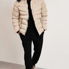 Buratti Slim Fit Suni Kürklü Peluş Astarlı Çıkarılabilir Kapüşonlu Şişme Erkek MONT 5761080 B