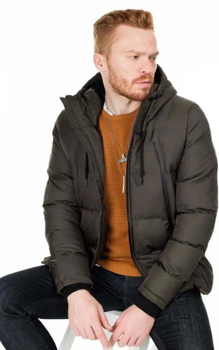 Buratti Kapüşonlu Suya ve Rüzgara Dayanıklı Soğuk Geçirmez Slim Fit Mont Erkek MONT 5717101