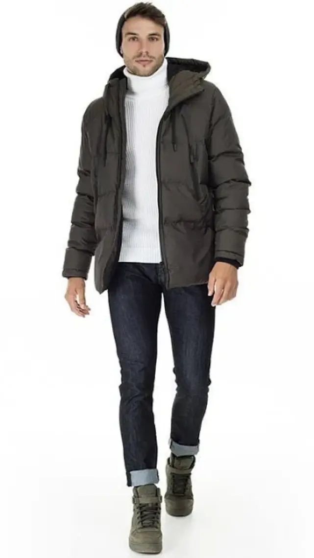 Buratti Kapüşonlu Suya ve Rüzgara Dayanıklı Soğuk Geçirmez Slim Fit Mont Erkek MONT 5717101
