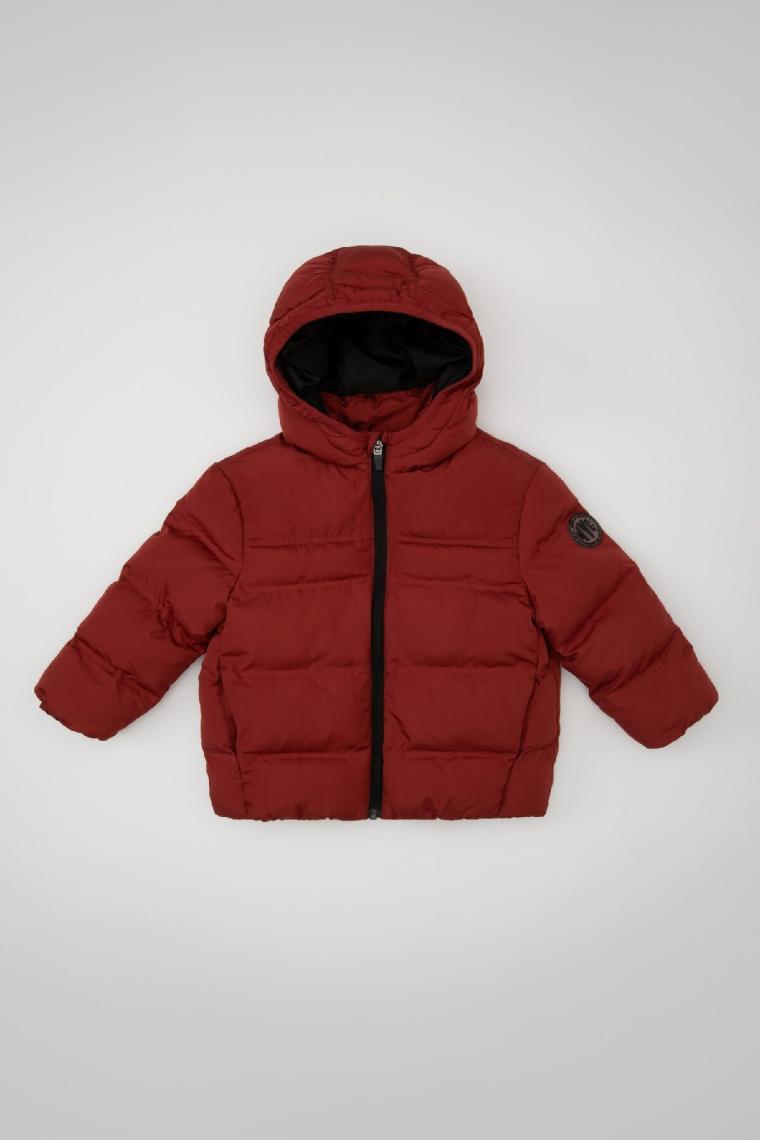 Erkek Bebek Su Itici Kumaş Kapüşonlu Şişme Mont C6963a524wn