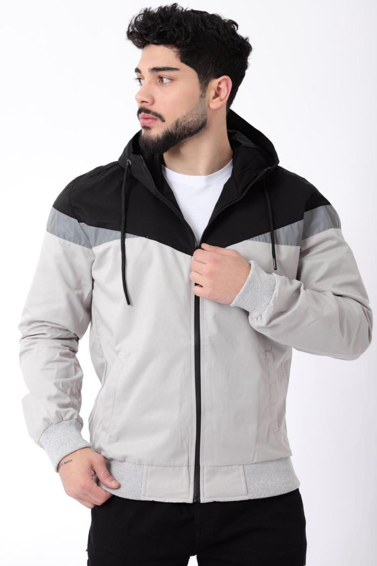 Bill Üçgen Parçalı Kapşonlu Mevsimlik Mont 1220