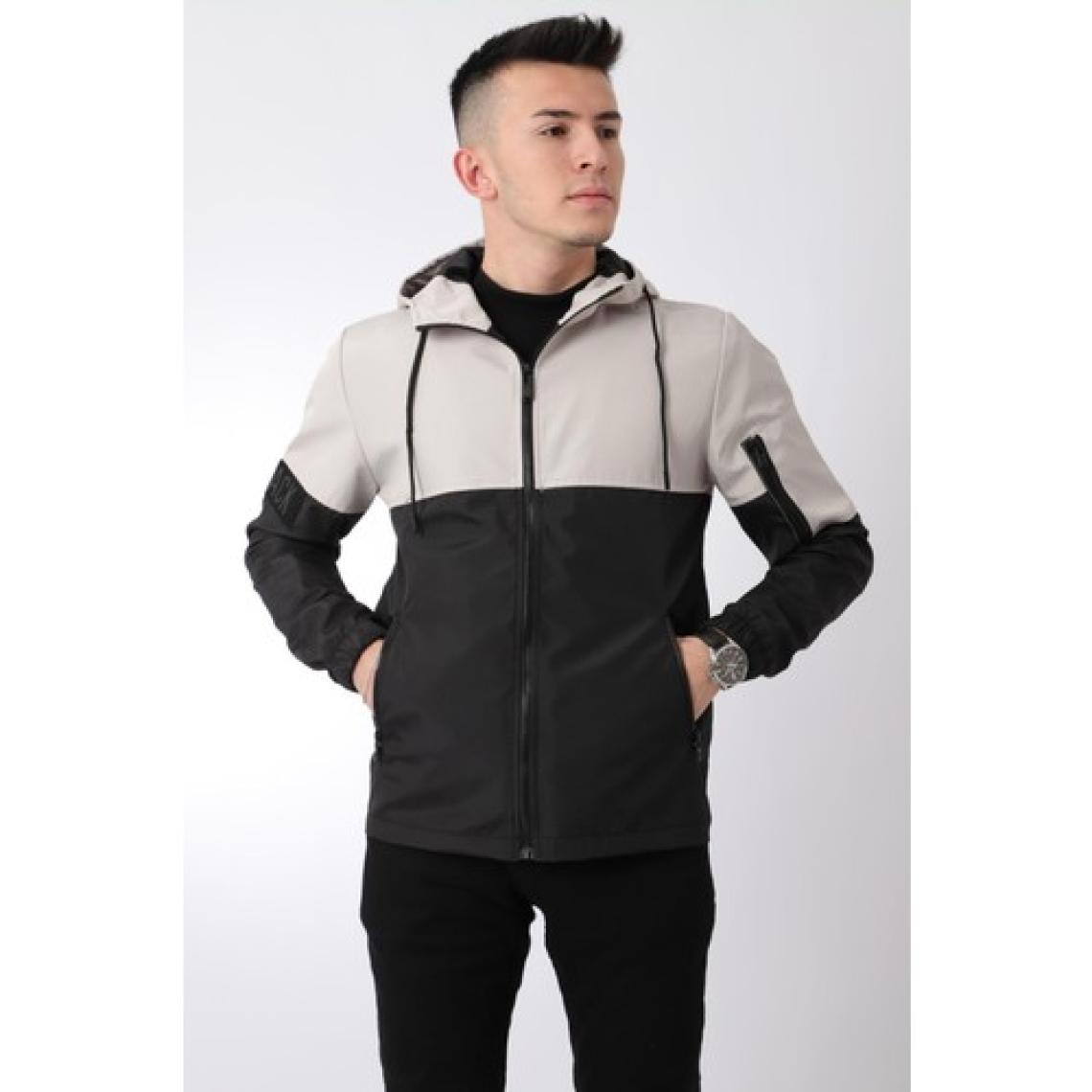 Stil Kombin Black Parçalı Kapüşonlu Mevsimlik Mont Pldp 2907
