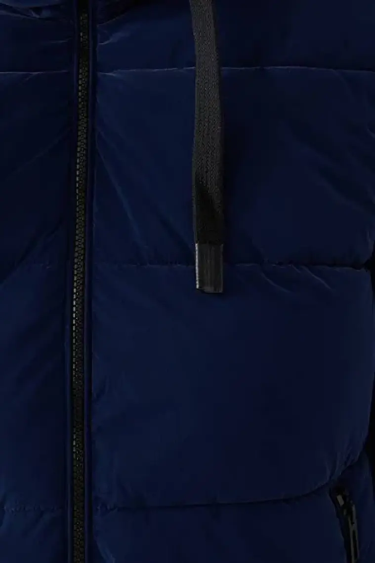 Kapüşonlu Lacivert Şişme Mont 1110043-81774