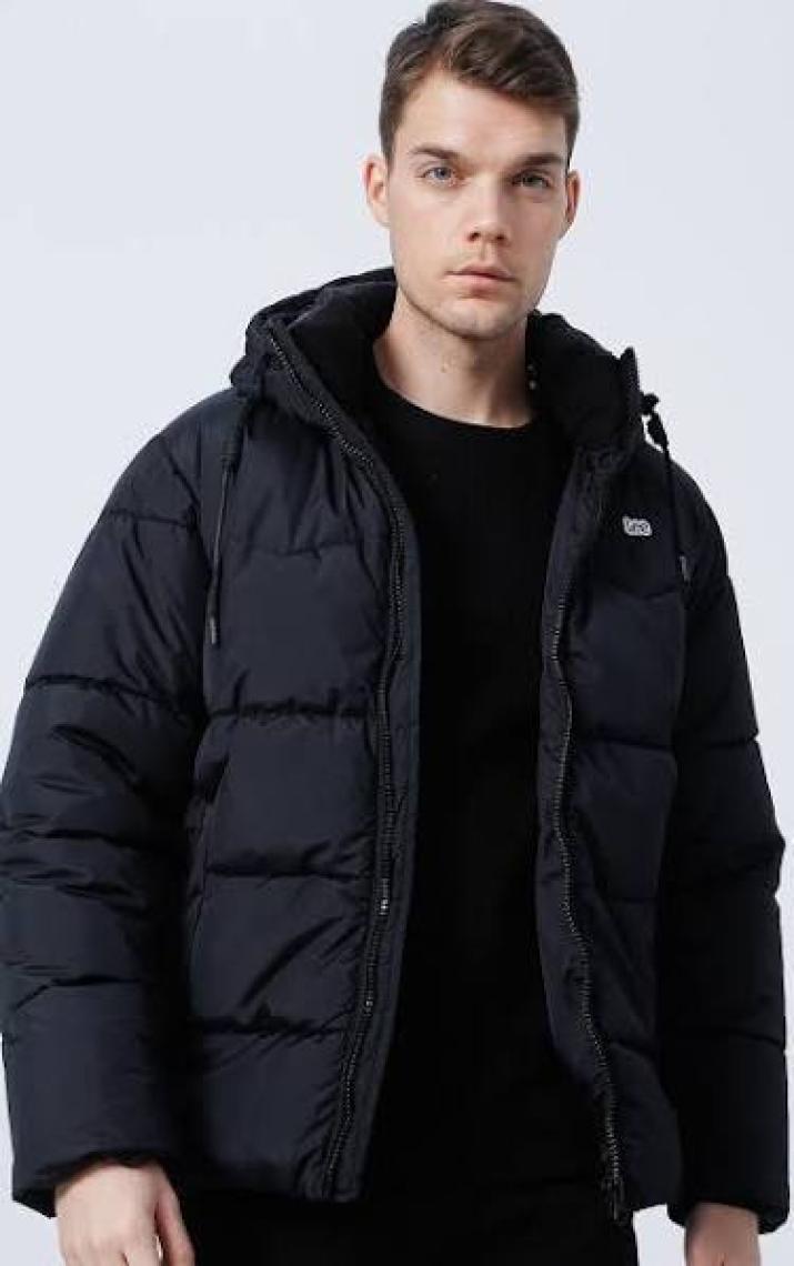 Lee Regular Fit Normal Kesim Kapüşonlu Haki Şişme Mont