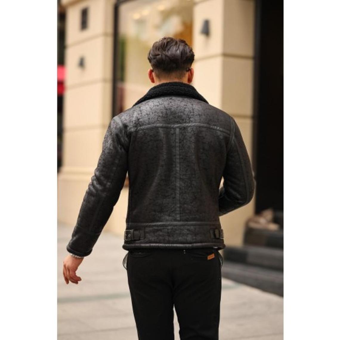 Mero Life Erkek Napa Deri Içi Full Kürklü Yüksek Kalite Slim Fit Mont & Ceket
