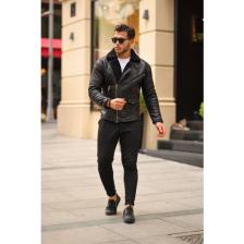 Mero Life Erkek Napa Deri Içi Full Kürklü Yüksek Kalite Slim Fit Mont & Ceket
