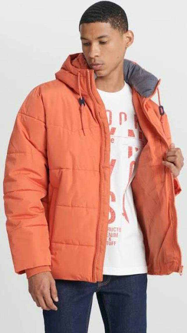 Lee Regular Fit Normal Kesim Kapüşonlu Haki Şişme Mont