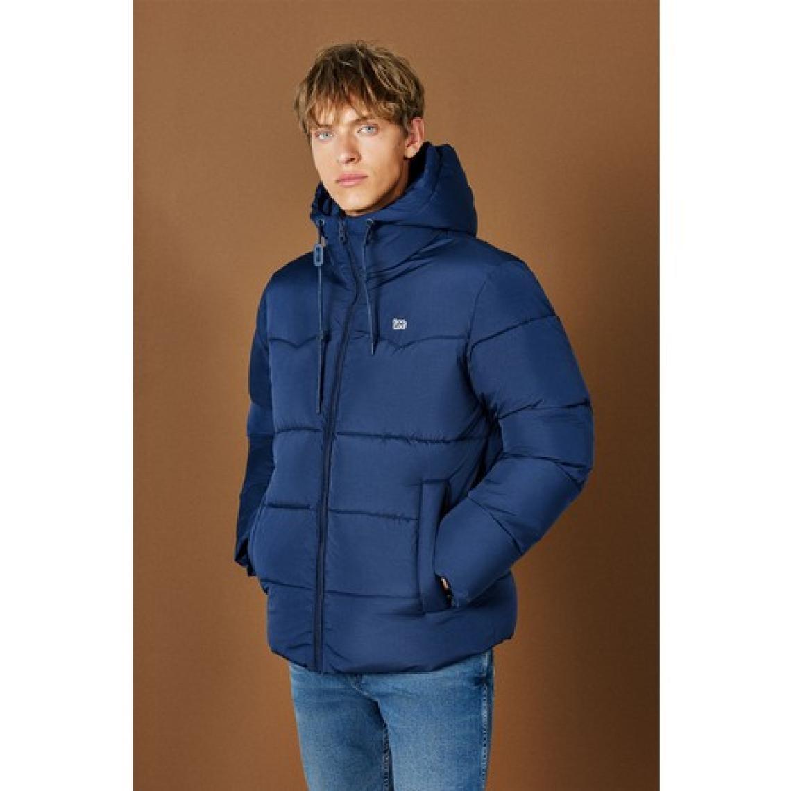Lee Regular Fit Normal Kesim Kapüşonlu Haki Şişme Mont