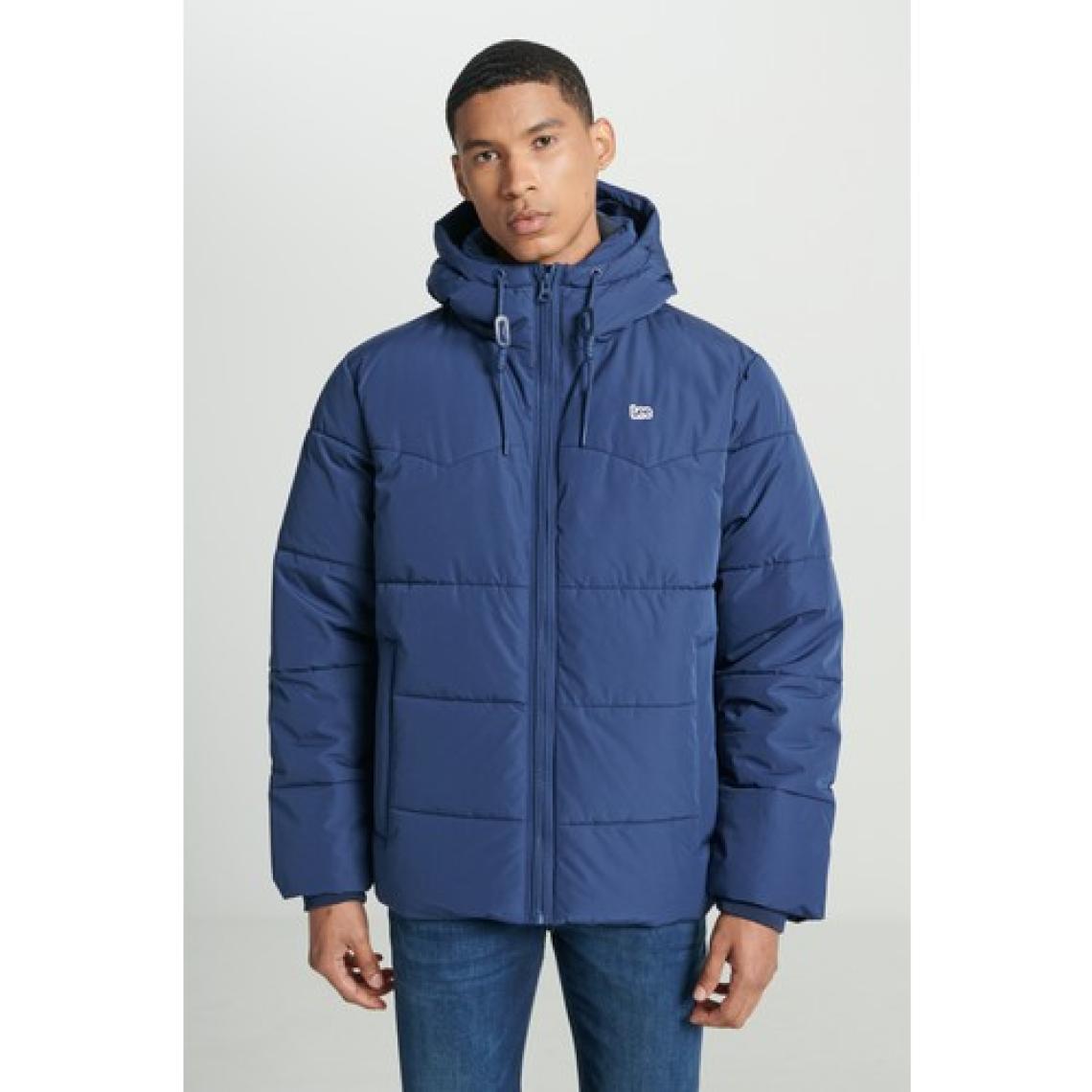 Lee Regular Fit Normal Kesim Kapüşonlu Haki Şişme Mont