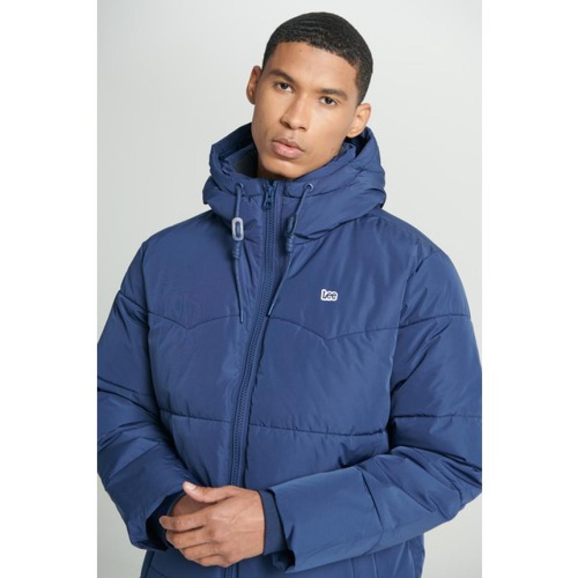 Lee Regular Fit Normal Kesim Kapüşonlu Haki Şişme Mont