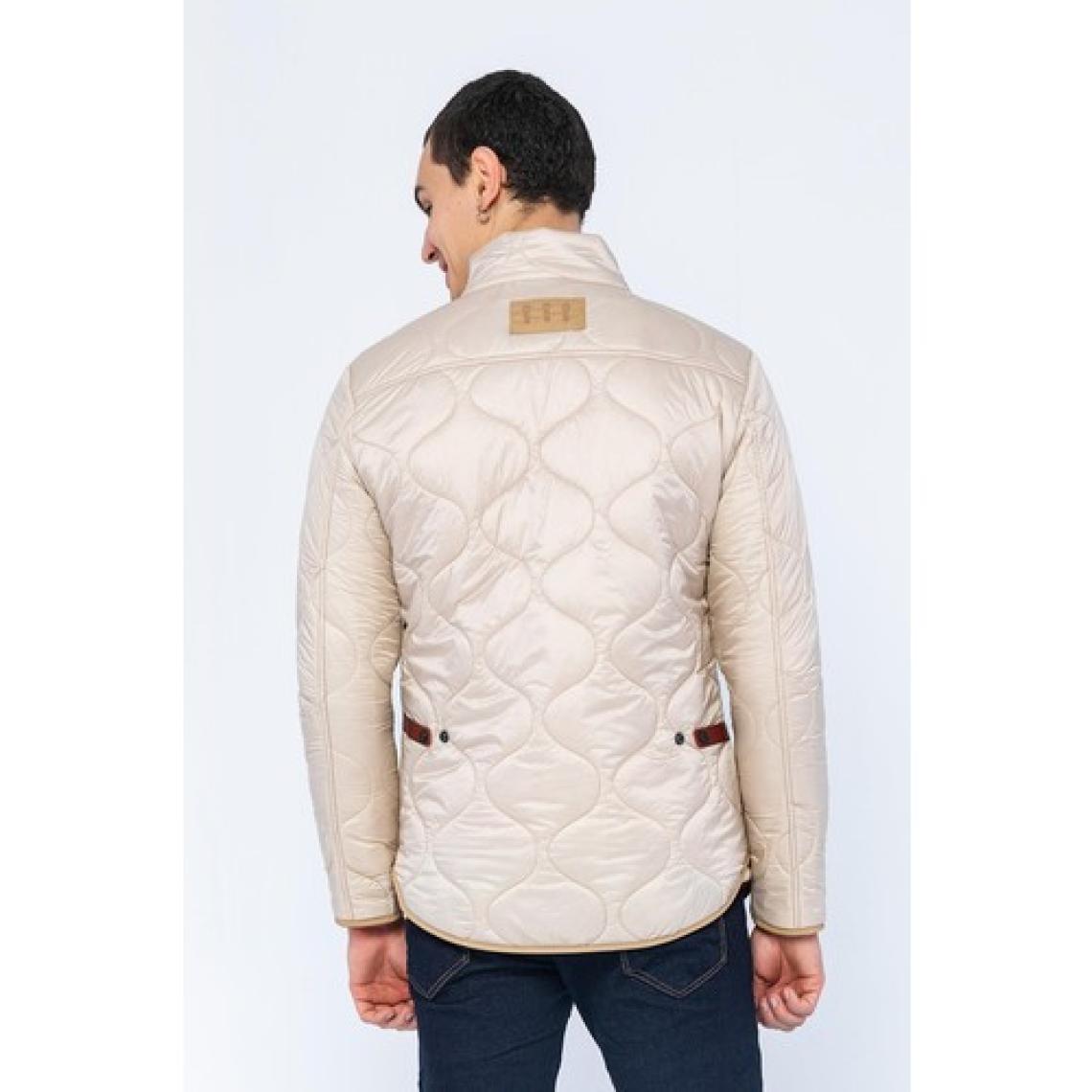 Cekmon Erkek Slim Fit Dik Yaka Fermuarlı Düğmeli Cepli Kalın Kapitone Şişme Mont