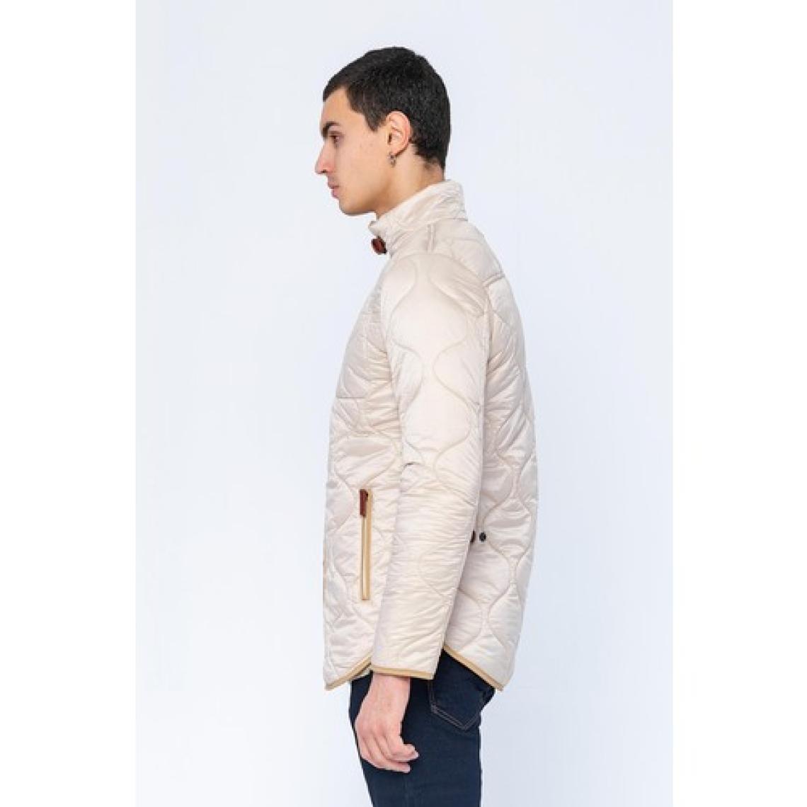 Cekmon Erkek Slim Fit Dik Yaka Fermuarlı Düğmeli Cepli Kalın Kapitone Şişme Mont