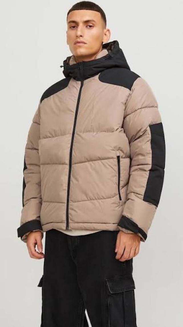 Jack & Jones Kapüşonlu Vizon-Black Erkek Mont 12214648