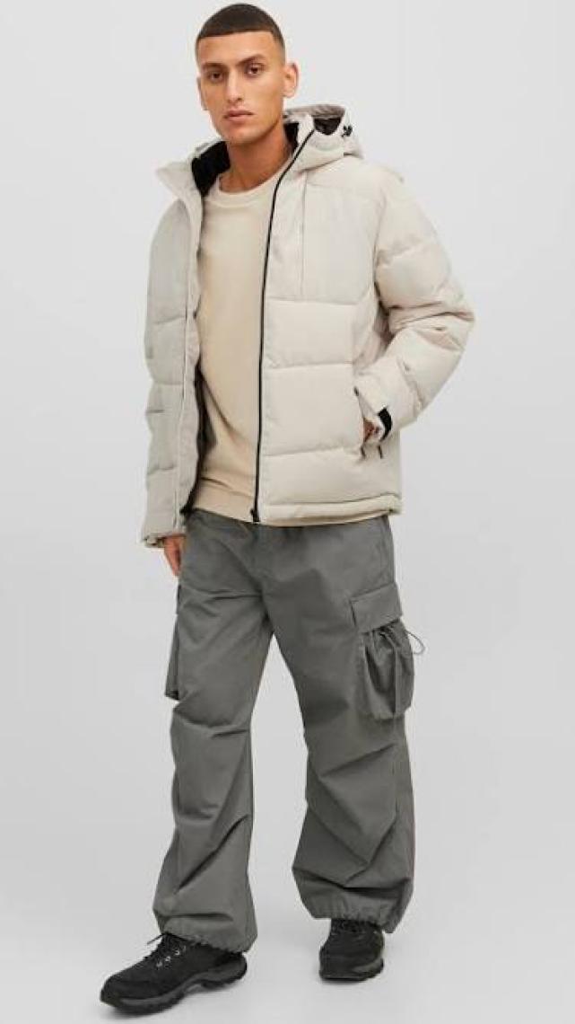 Jack & Jones Kapüşonlu Vizon-Black Erkek Mont 12214648
