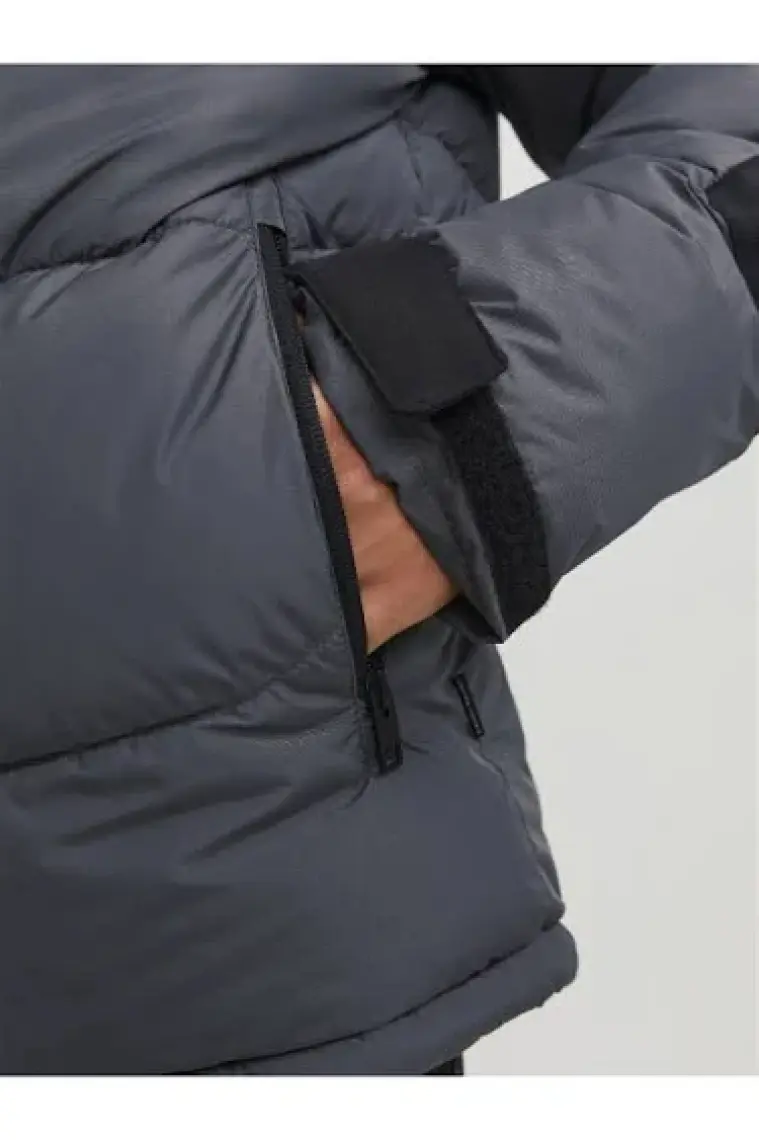 Jack & Jones Jcootto Puffer Sn Siyah Erkek Mont 12214648-Black