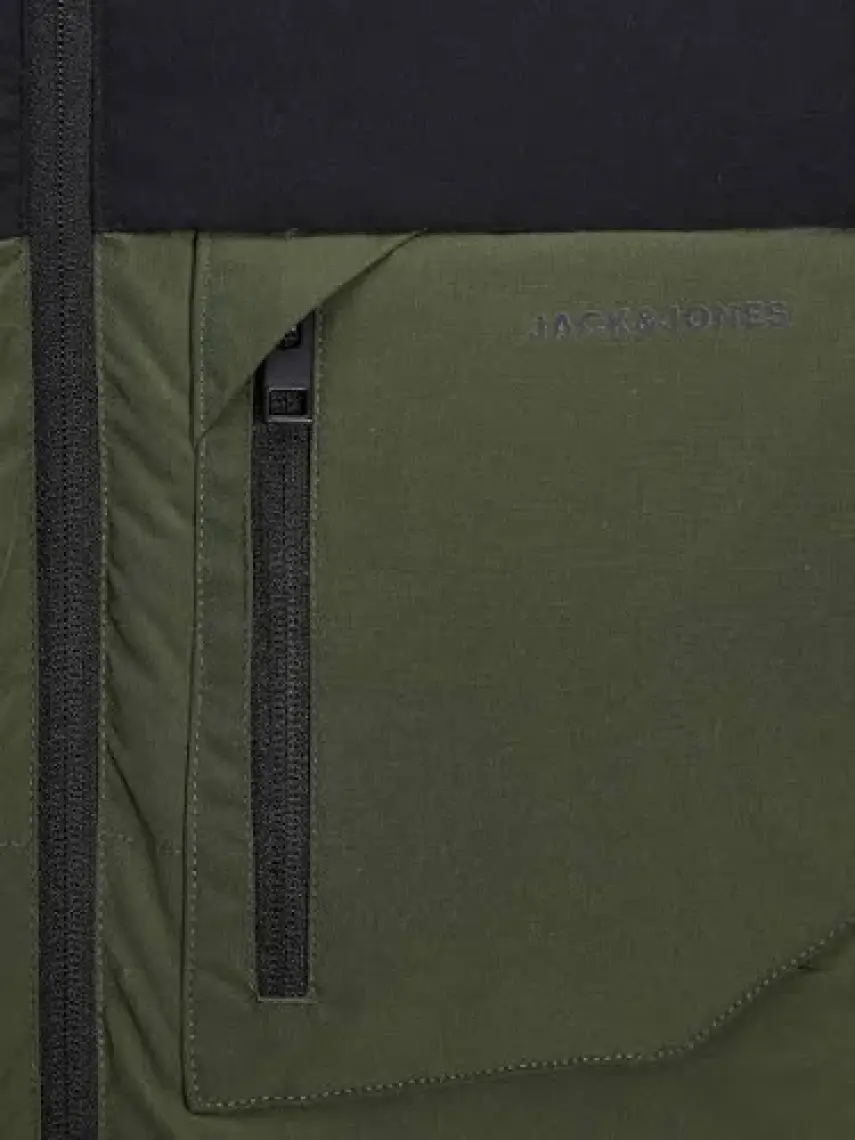 Jack & Jones Jcootto Puffer Sn Siyah Erkek Mont 12214648-Black