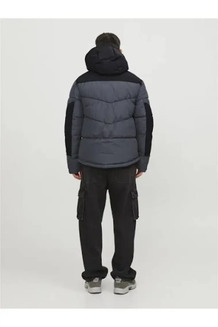 Jack & Jones Jcootto Puffer Sn Siyah Erkek Mont 12214648-Black