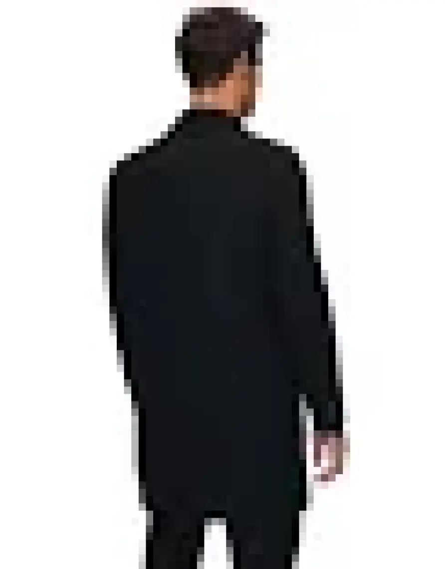Regular Fit Siyah Mono Yaka Kaşe Kaban 5HF08ORT10000