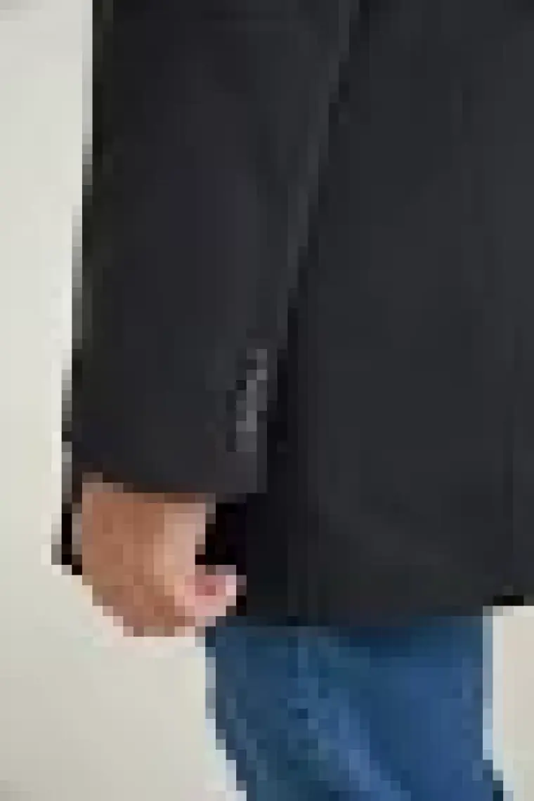 Regular Fit Siyah Mono Yaka Kaşe Kaban 5HF08ORT10000