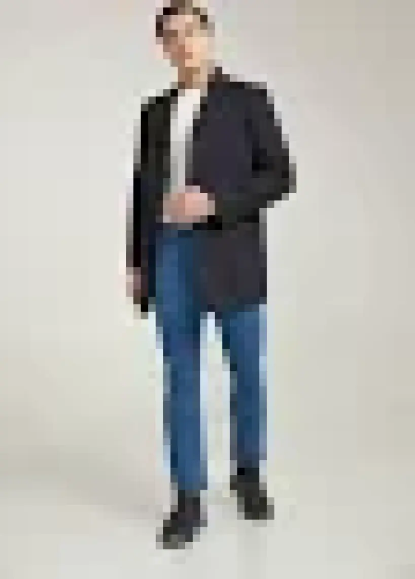 Regular Fit Siyah Mono Yaka Kaşe Kaban 5HF08ORT10000