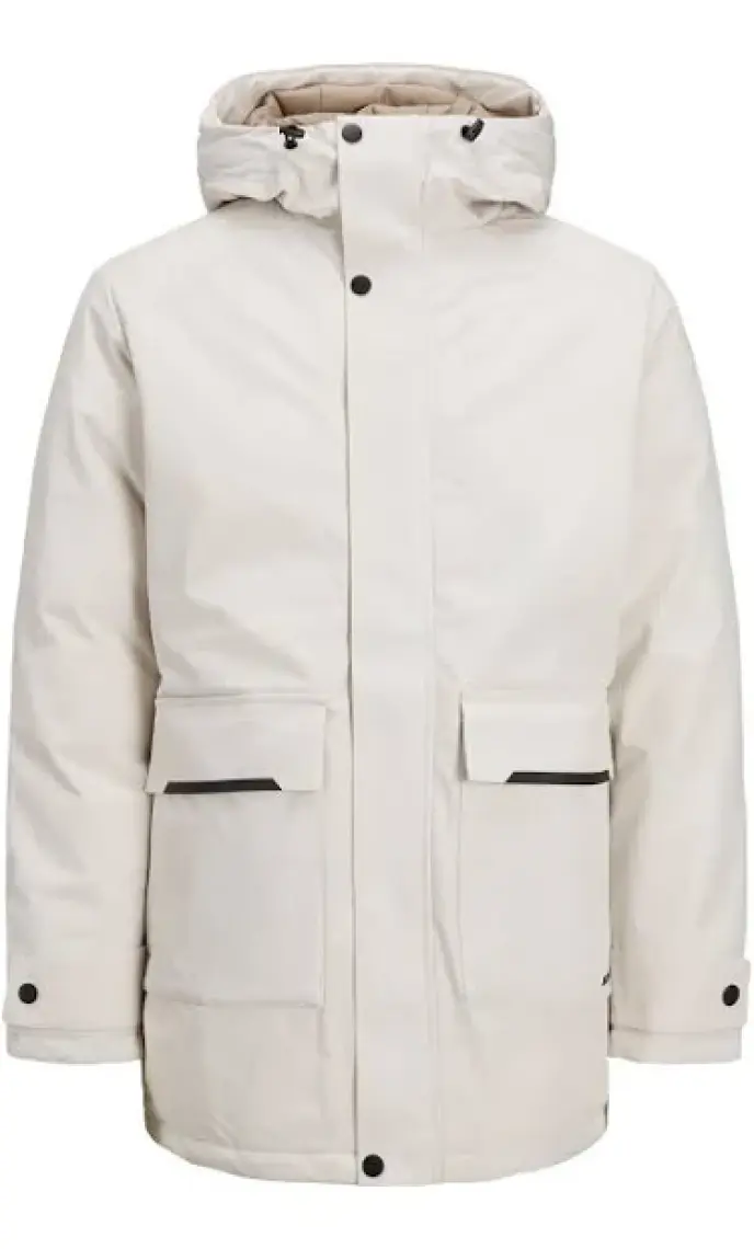 Jack & Jones Kapüşonlu Bej Erkek Kaban 12211896