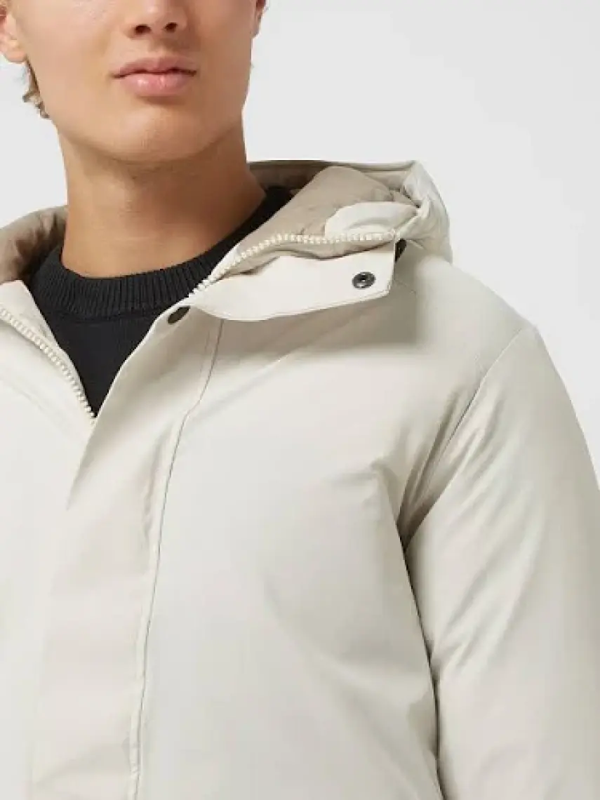 Jack & Jones Kapüşonlu Bej Erkek Kaban 12211896