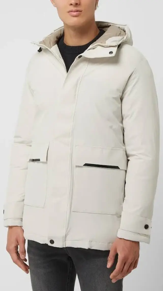 Jack & Jones Kapüşonlu Bej Erkek Kaban 12211896