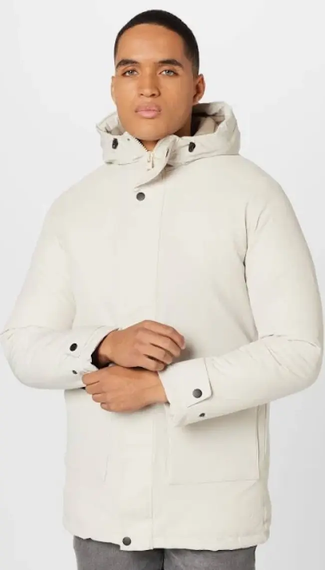 Jack & Jones Kapüşonlu Bej Erkek Kaban 12211896