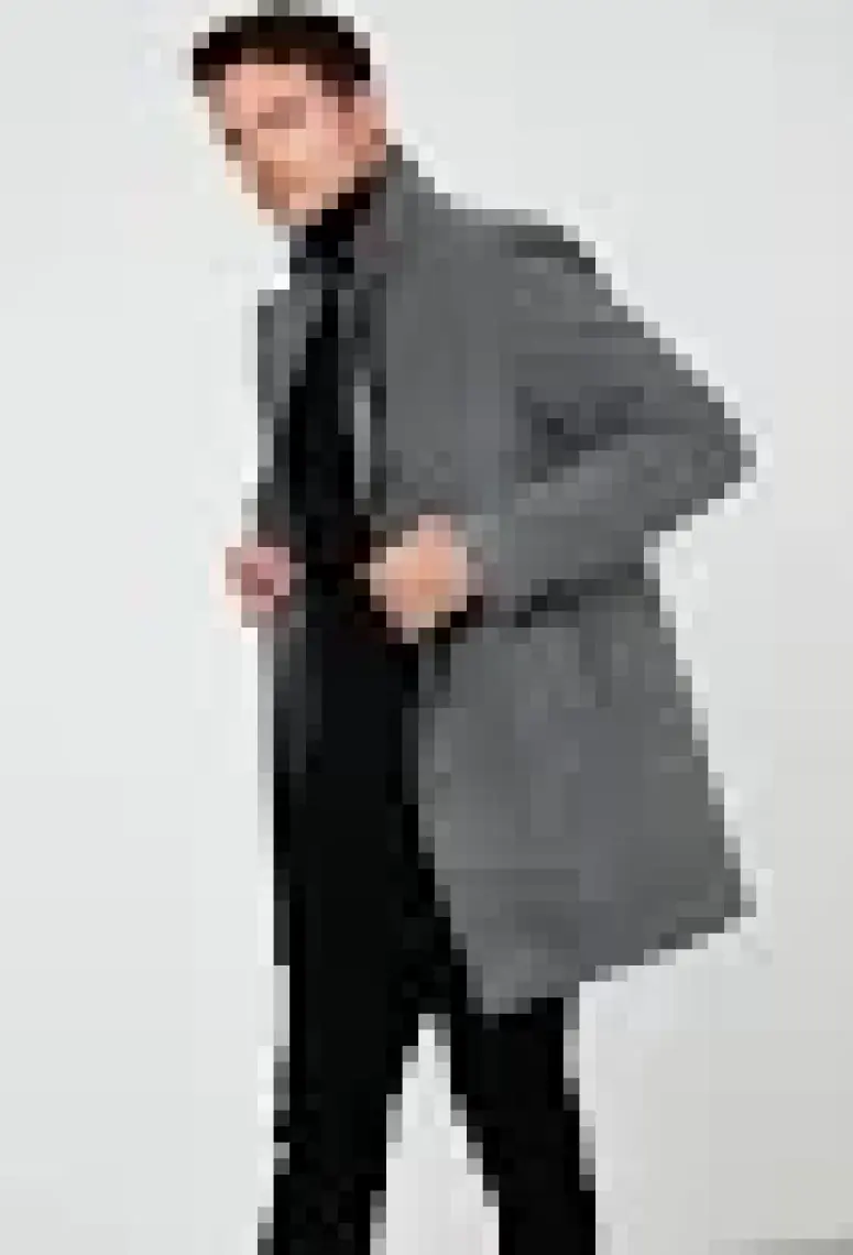 Buratti Slim Fit Pamuklu Düğmeli Kaşe Kaban Erkek Kaban 5840098