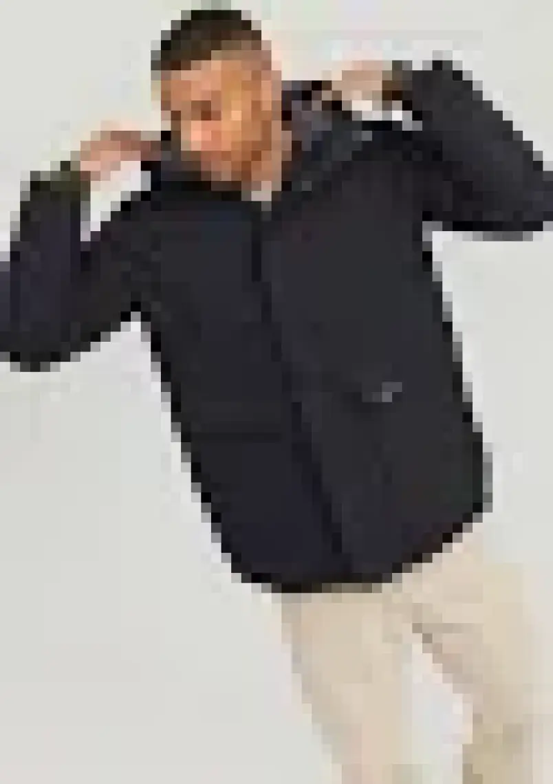 Jack & Jones Kapüşonlu Siyah Erkek Kaban 12211896