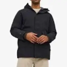 Jack & Jones Kapüşonlu Siyah Erkek Kaban 12211896