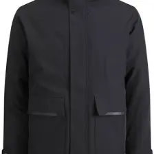 Jack & Jones Kapüşonlu Siyah Erkek Kaban 12211896