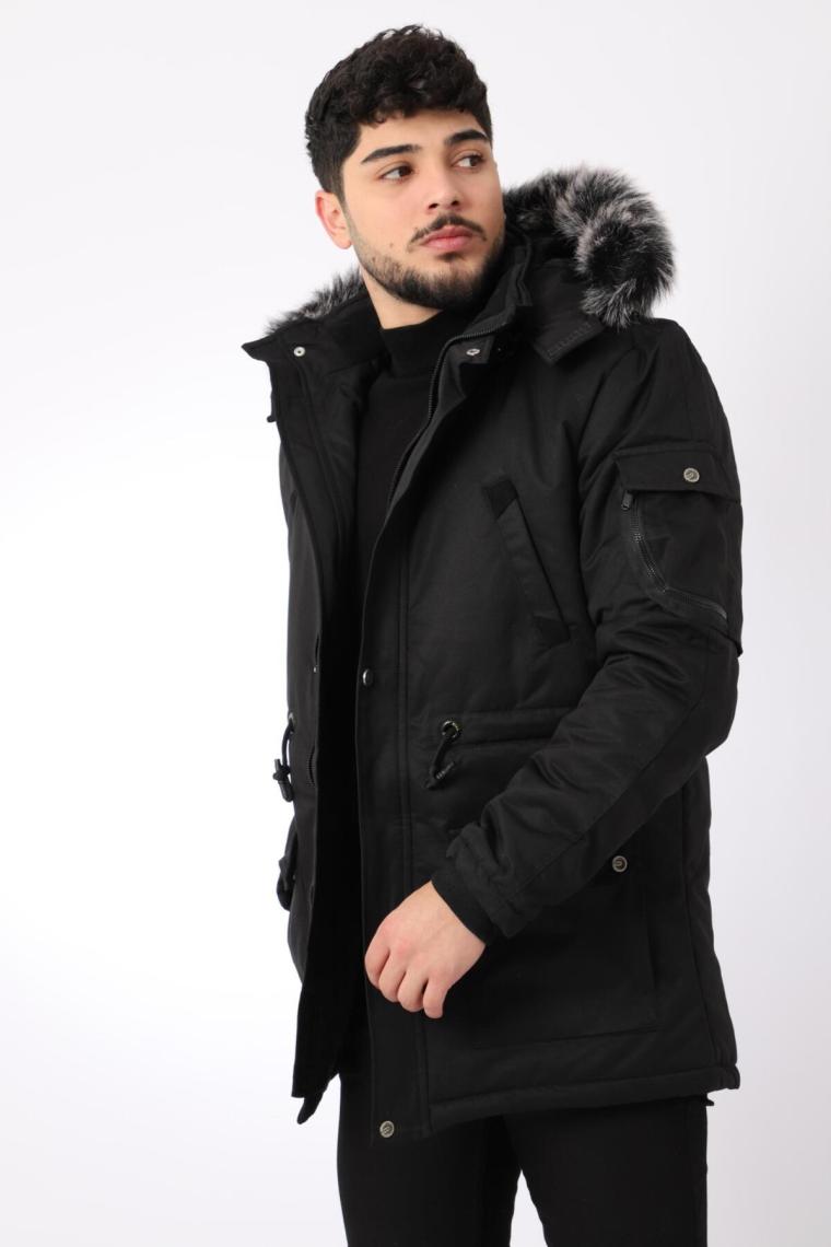 Stil Kombin King İçi Kürklü Kapşonlu Mont & Kaban