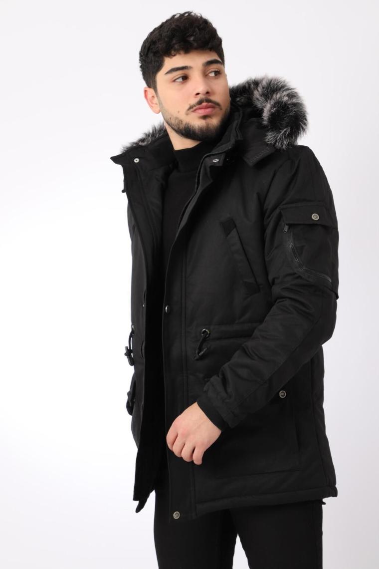 Stil Kombin King İçi Kürklü Kapşonlu Mont & Kaban