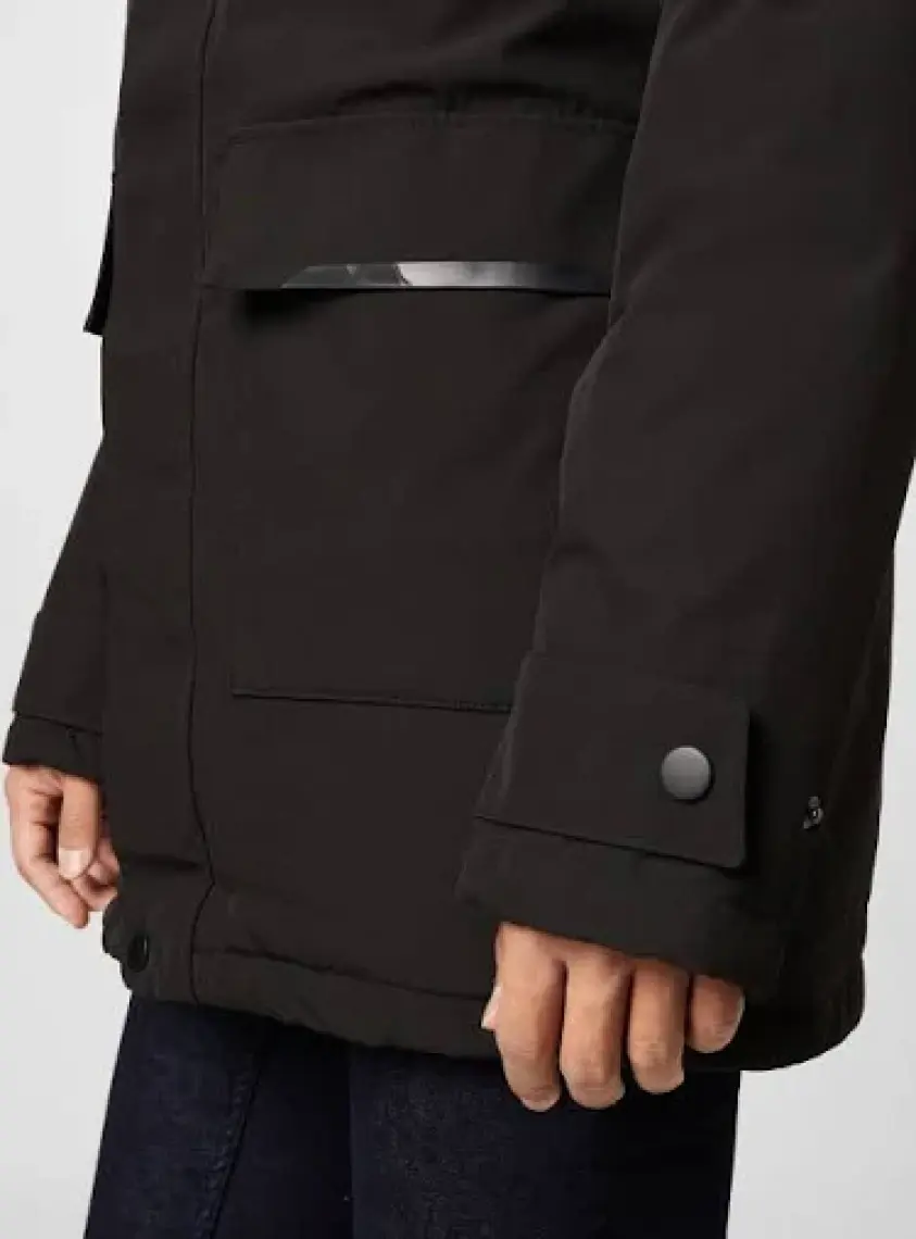 Jack & Jones Kapüşonlu Siyah Erkek Kaban 12211896