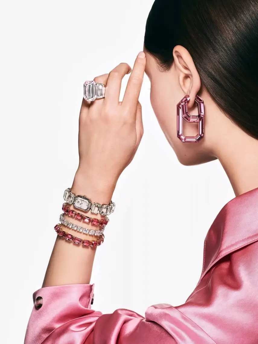 Swarovski Kadın Kol Saati - Şık Tasarım, Pilli Quartz Mekanizma, Çelik Kasa ve Metal Kordon, 5 ATM Suya Dayanıklılık