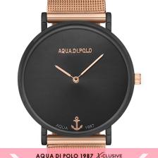 Aqua Di Polo 1987 Kadın Rose Gold-Siyah Hasır Kordonlu Analog Kol Saati APL99B5219H02