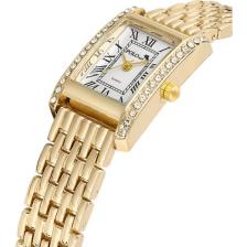 Polo Air Romen Rakamlı Lüx Taşlı Vintage Kadın Kol Saati Gold PL-1501B1X