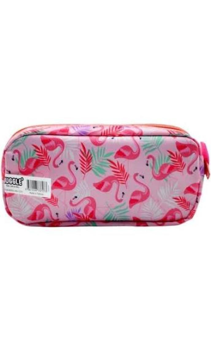 Muggle Flamingo Pembe 2 Gözlü Kalemlik Çantası (MU-7273)